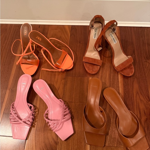 Mango Brown Women's Heeled Mules - Picture 3 of 3